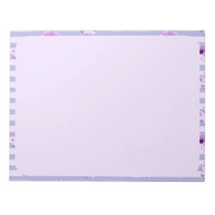 Bloco De Notas Padrão de listras de Pastel com a Daisies