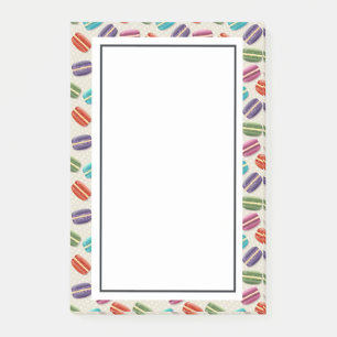 Bloco De Notas Padrão de Macarões Coloridos Bonitos com Bolinhas