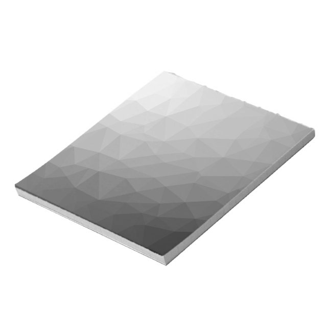 Bloco De Notas Padrão de Malha Geométrica Gradiente Cinza (Invertido)
