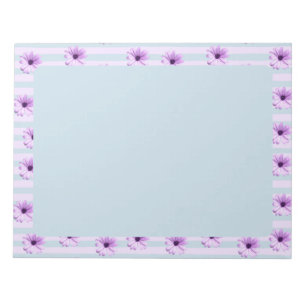 Bloco De Notas Padrão de Margarida Azul e Roxo