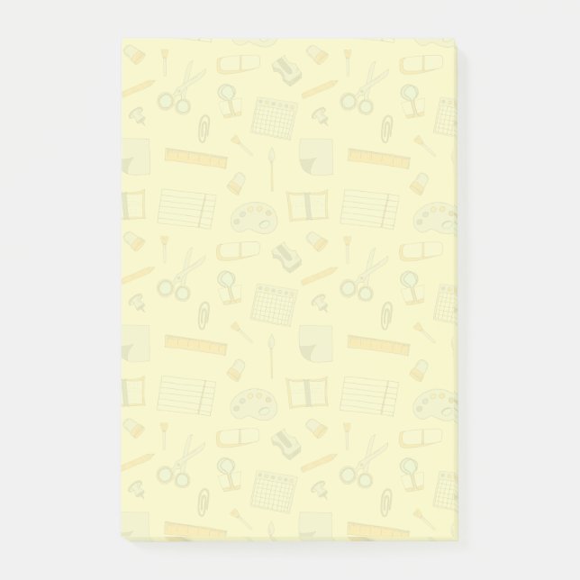 Bloco De Notas Padrão de Material Escolar Colorido (Frente)