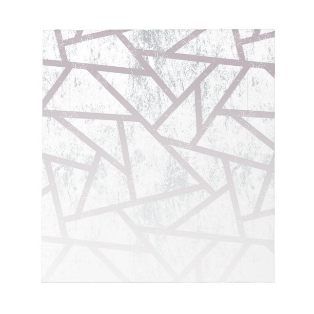 Bloco De Notas Padrão de mosaico de cinzas pálidas (Frente)
