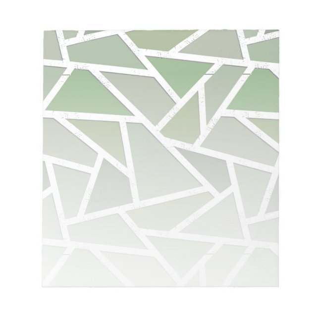Bloco De Notas Padrão de mosaico verde-oliva (Frente)
