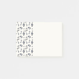 Bloco De Notas Padrão de Notas Musicais Cutas
