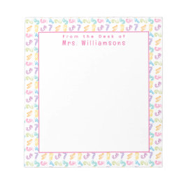 Bloco De Notas Padrão de Números Fofos - Da Mesa da Professora