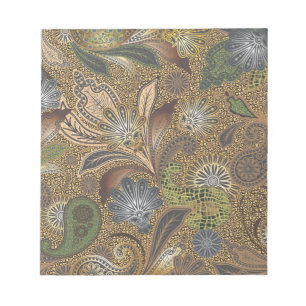 Bloco De Notas Padrão de Paisley de Impressão Animal