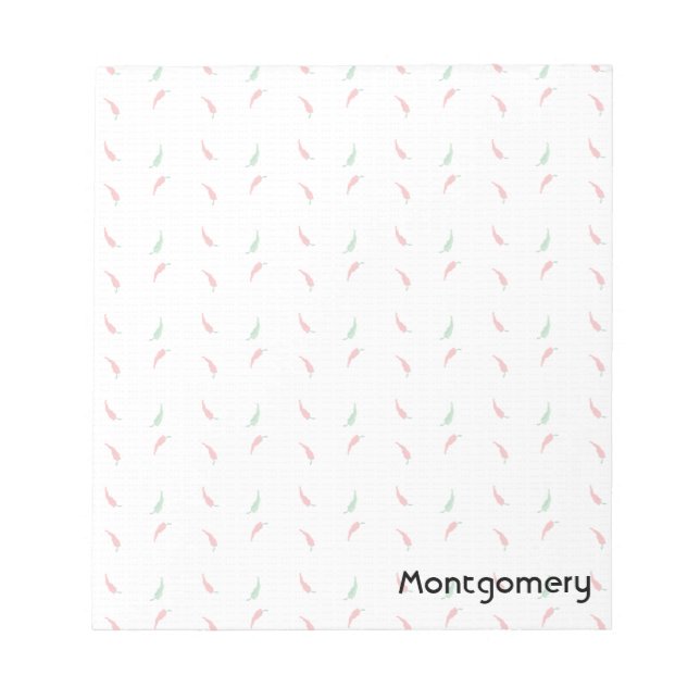 Bloco De Notas Padrão de Pimenta do Chile Pontilhado (Frente)