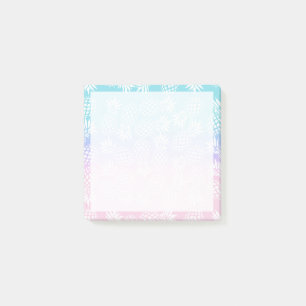 Bloco De Notas Padrão de Pineanás de Gradação Girly Elegante 