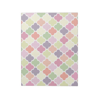 Bloco De Notas Padrão de quatrefoil colorido