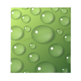 Bloco De Notas Padrão de Raindrop Verde