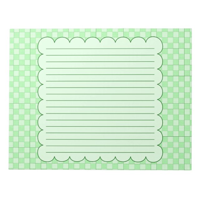 Bloco De Notas Padrão de Remendo Verde (Frente)