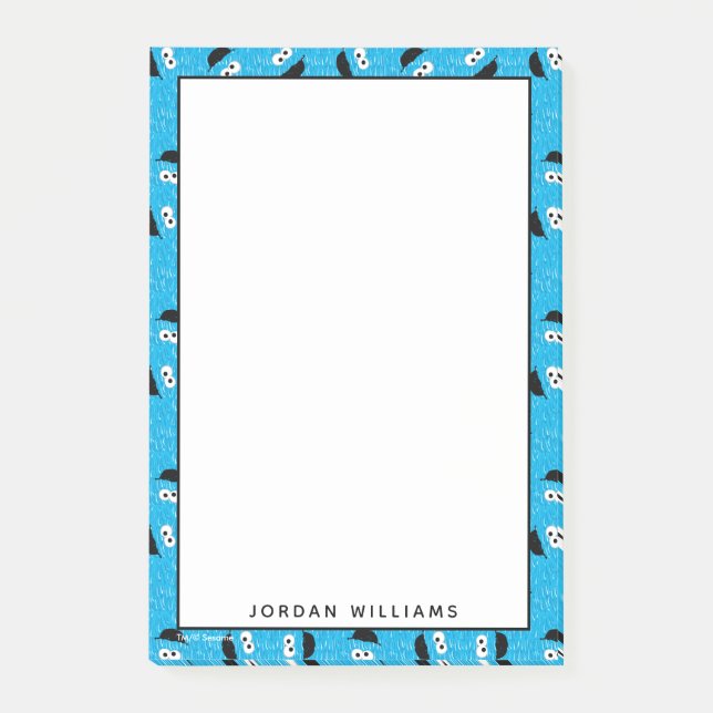 Bloco De Notas Padrão de Rosto de Pelagem do Monstro dos Biscoito (Frente)