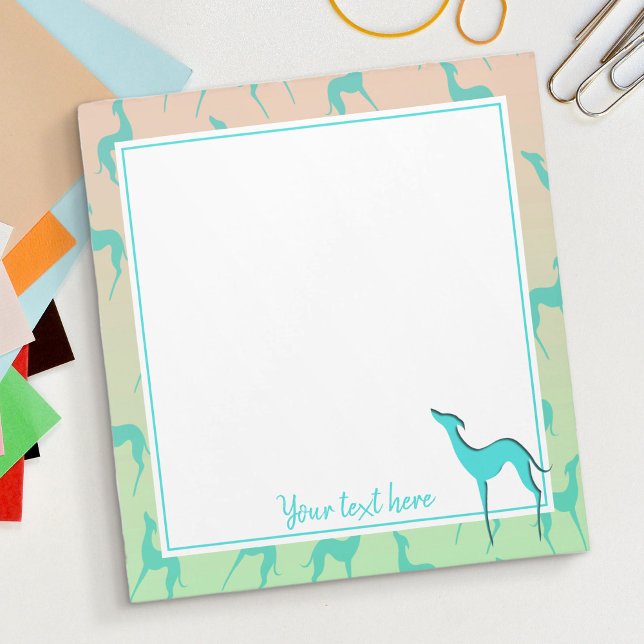 Bloco De Notas Padrão de silhueta de chicote de Greyhound persona (Criador carregado)