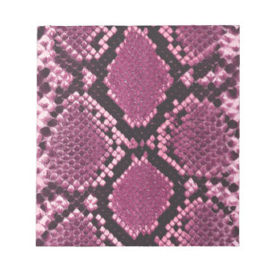 Bloco De Notas Padrão de Snakeskin rosa