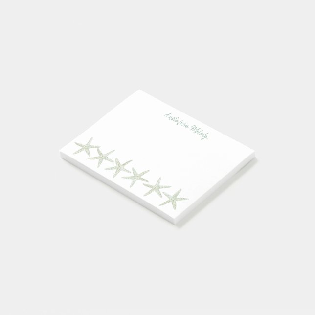 Bloco De Notas Padrão de Starfish de Aquarela (Inclinado)