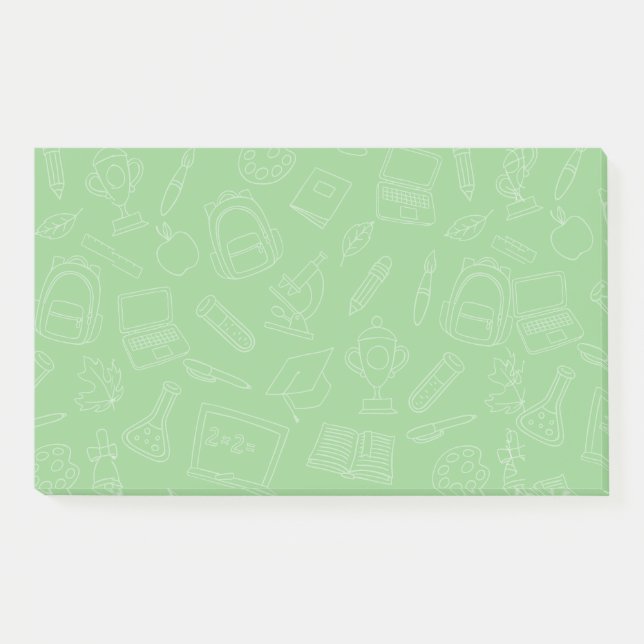 Bloco De Notas Padrão de Suprimentos Escolares Desenhados à Mão (Frente)