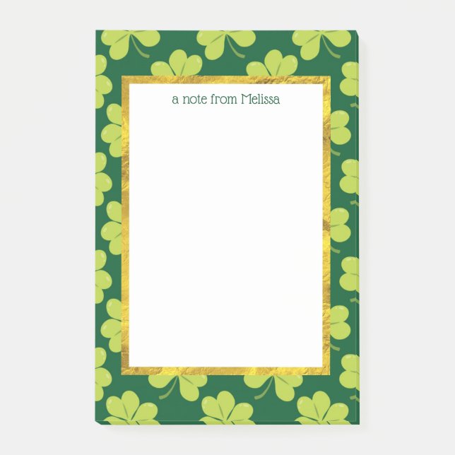 Bloco De Notas Padrão de Vestido Verde Bonito (Frente)