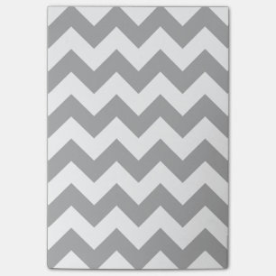 Bloco De Notas Padrão de Zigzag de Cinzas personalizável