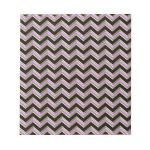 Bloco De Notas Padrão de Zigzag Preto Dourado Ametist