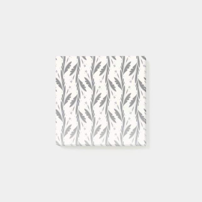 Bloco De Notas Padrão Decorativo de Vinhas Negras (Frente)