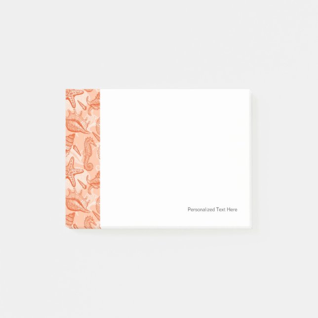 Bloco De Notas Padrão desenhado pela mão do mar (Frente)