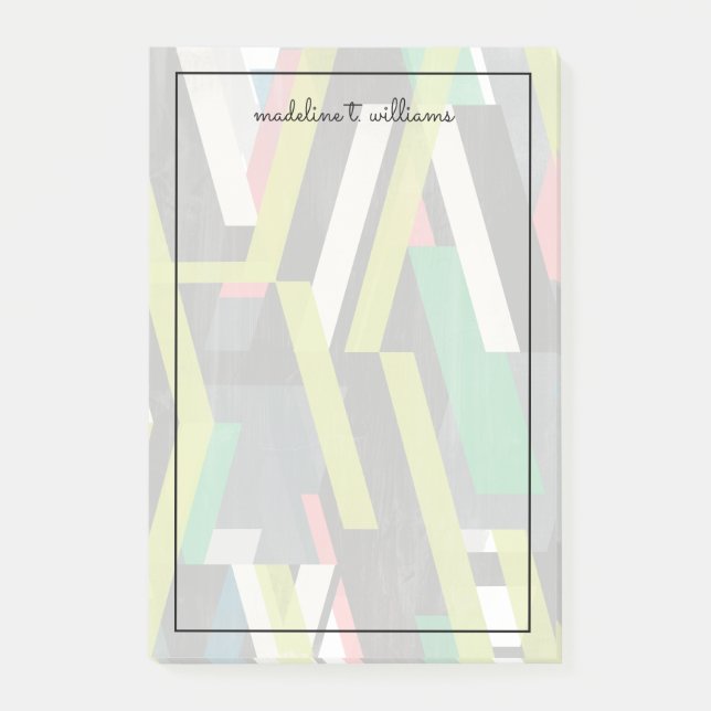 Bloco De Notas Padrão Diagonal de Fluxo (Frente)