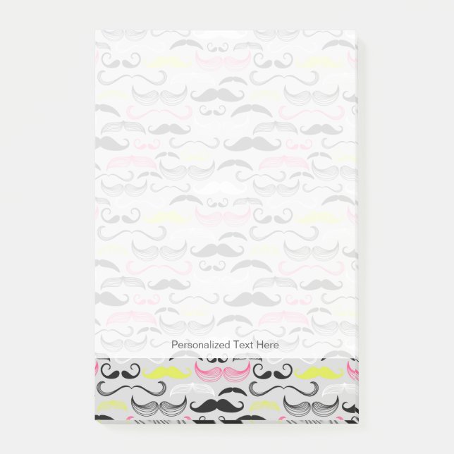 Bloco De Notas Padrão do bigode, estilo retrô (Frente)