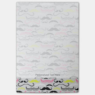 Bloco De Notas Padrão do bigode, estilo retrô