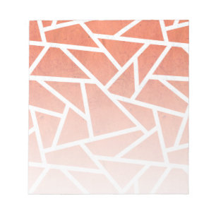 Bloco De Notas Padrão do mosaico laranja mandarino
