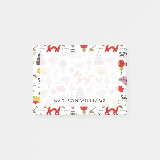 Bloco De Notas Padrão dos símbolos da China (Frente)