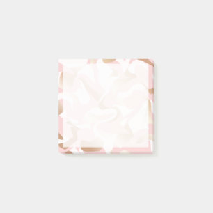 Bloco De Notas Padrão elegante de abstrato branco cor-de-rosa-ou
