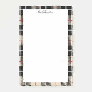 Bloco De Notas Padrão Flannel da Xadrez Thompson Camel