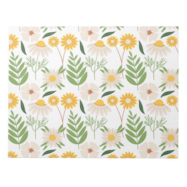 Bloco De Notas Padrão Floral (Frente)