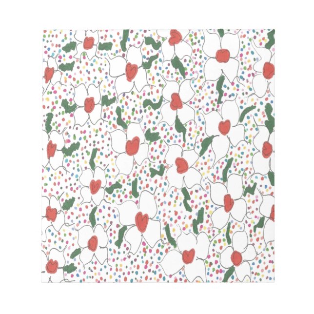 Bloco De Notas Padrão Floral Clássico (Frente)