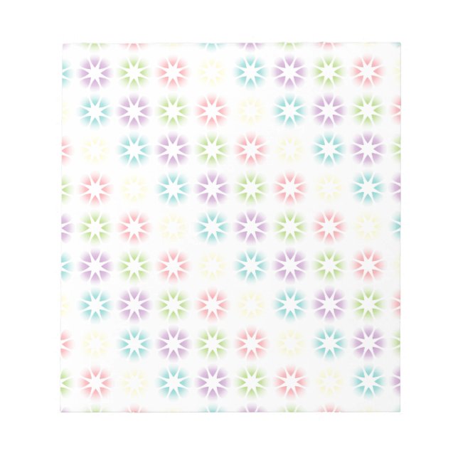 Bloco De Notas Padrão floral colorido (Frente)