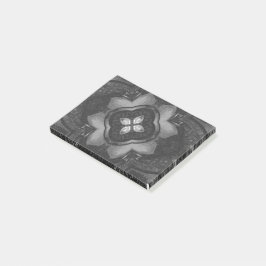 Bloco De Notas Padrão Floral do Lápis Negro da cinza