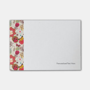 Bloco De Notas Padrão floral no estilo retrô 4