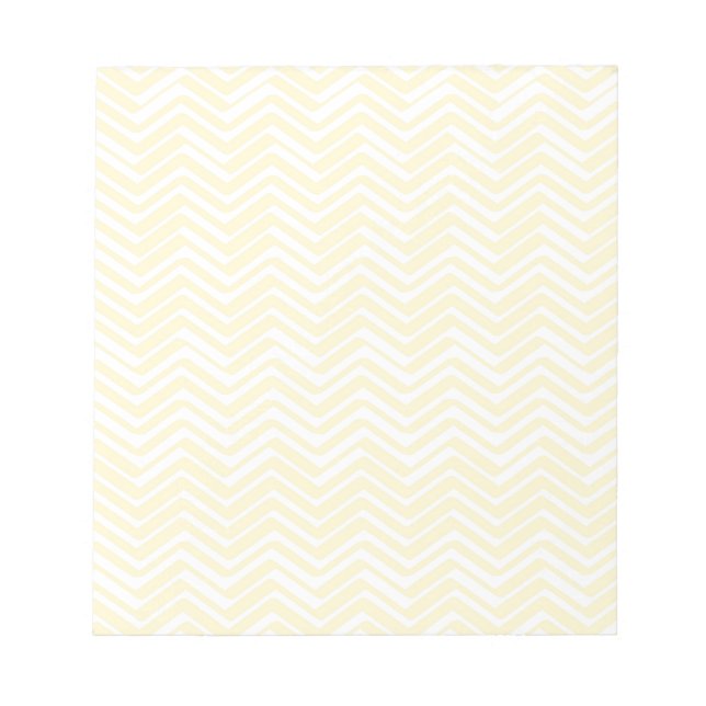 Bloco De Notas Padrão Indie Chevron Dourado e Branco (Frente)
