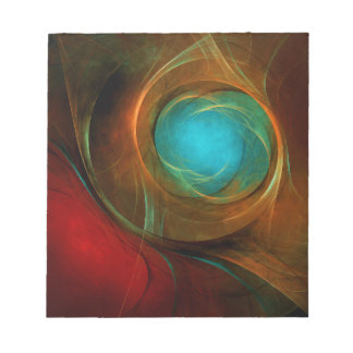 Bloco De Notas Padrão Legal de Abstrato de Arte Fina Azul Moderna