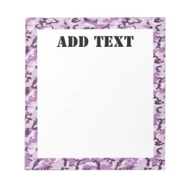 Bloco De Notas Padrão Militar de Camuflagem Rosa