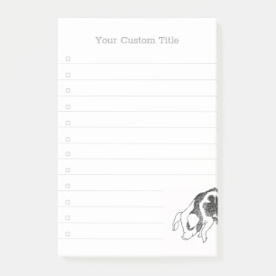Bloco De Notas Padrão Minimalista de Linha de Porco Cottagecore V