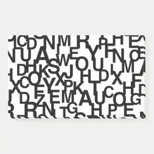 Bloco De Notas Padrão moderno, abstrato, confuso com letras