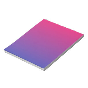 Bloco De Notas Padrão Ombre Rosa e Roxo