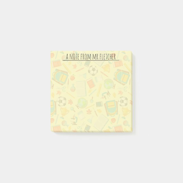 Bloco De Notas Padrão Personalizado de Abastecimento Escolar (Frente)