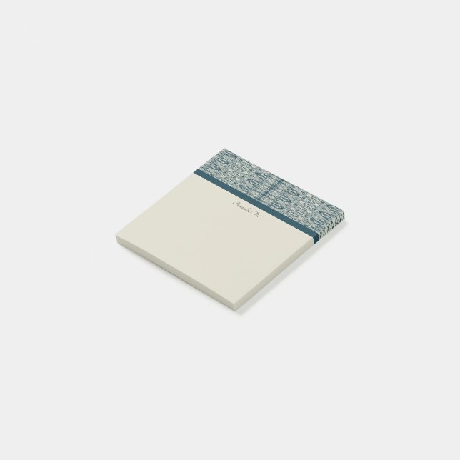 Bloco De Notas Padrão Pintado De Ikat Marbled Personalizado (Inclinado)