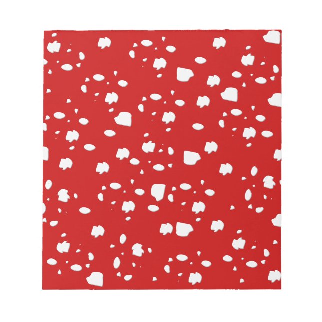 Bloco De Notas padrão ponto com toadstool vermelha (Frente)