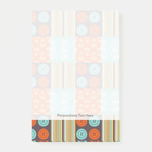 Bloco De Notas padrão Pop-arte - costura (Frente)