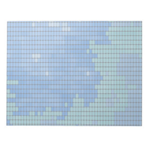 Bloco De Notas Padrão quadrado abstrato Azul