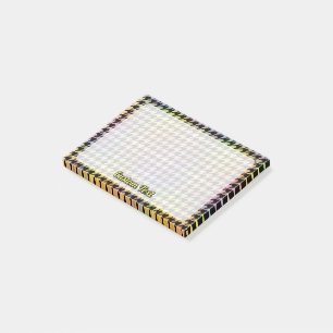 Bloco De Notas Padrão Rainbow Houndstooth