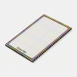 Bloco De Notas Padrão Rainbow Houndstooth